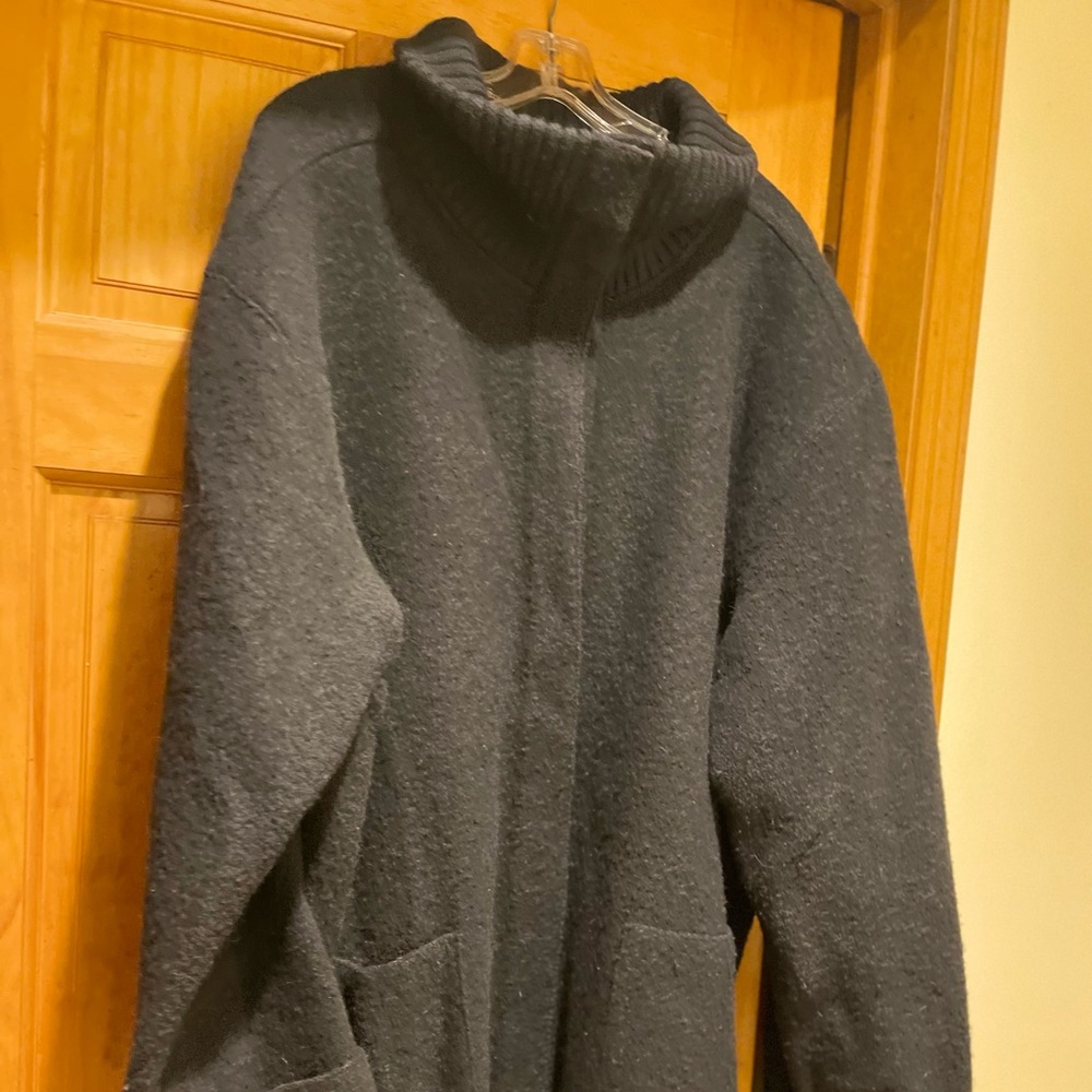 Black boiled wool like coat womens size 3x brand Centigrade